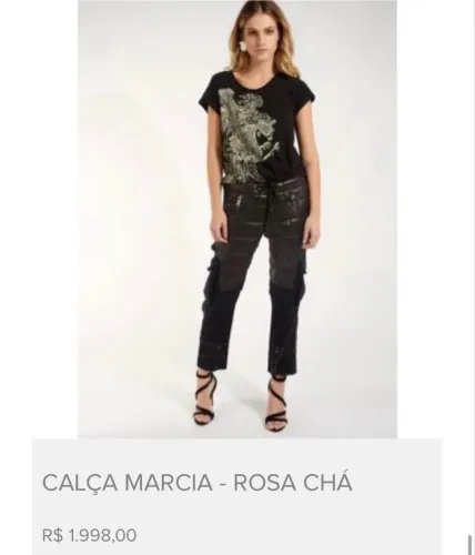 Calça Márcia Rosa chá 36