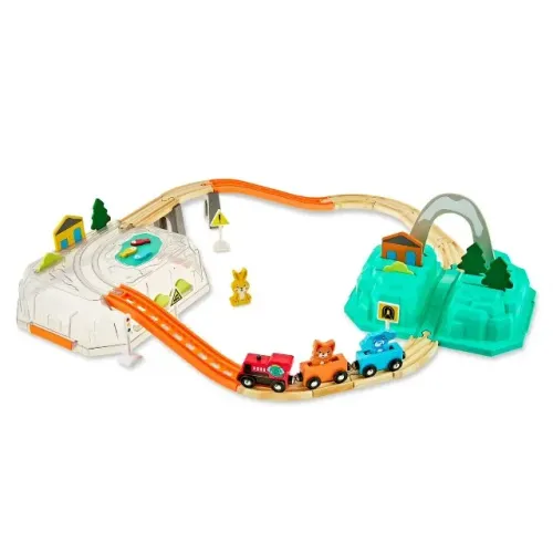 conjunto de trem de madeira spark create imagine