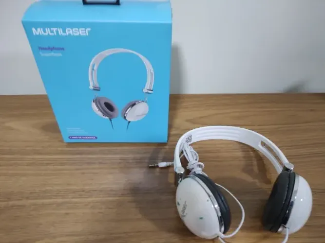 Headphone Vibe Design Branco P2 Fone De Ouvido Multilaser Cor Branco
