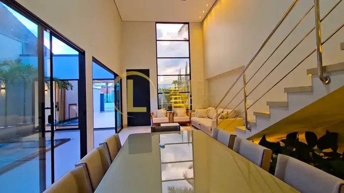 sobrado fino acabamento com 4 suítes churrasqueira piscina lote 410m² condomínio rua 3 Vic