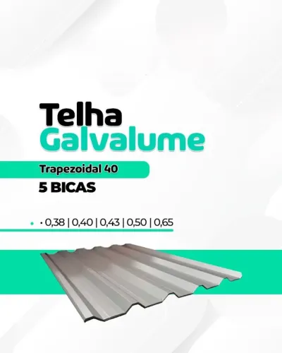Telha galvalume sob medida