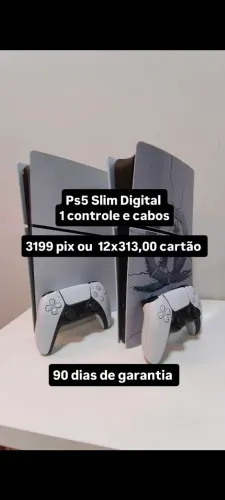 Ps5 slim digital seminovo 90 dias de garantia