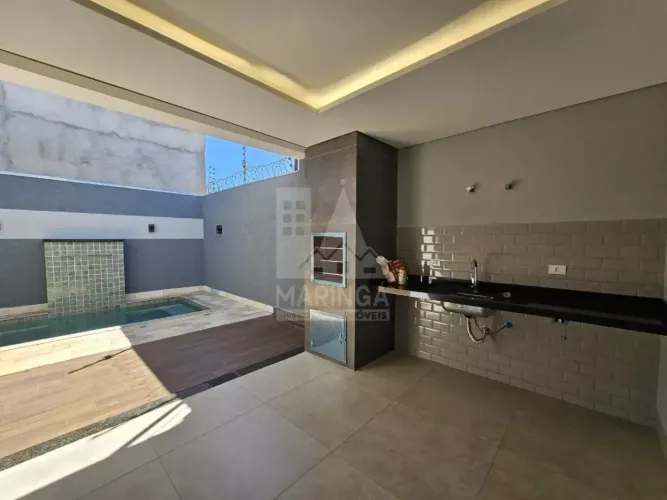 Casa com PISCINA para venda, área gourmet, 2 vagas, 3 quartos (1 suíte), Jardim Espanha, M