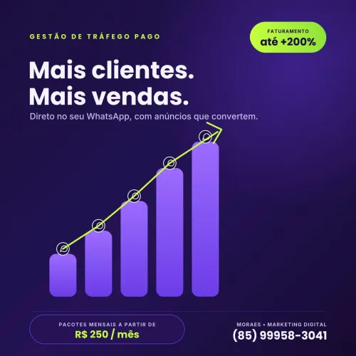 Tráfego Pago no Facebook e Instagram - Mais Clientes, Mais Vendas | A partir de R$250/mês