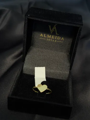 Anel com borda trançada, ouro 18k N19