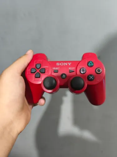 Controle ps3 vermelho dualshock 3 original novo em folha