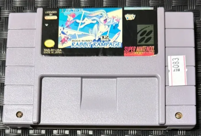 Bugs Bunny Rabbit Rampage Original SNES Super Nintendo