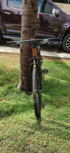 Bicicleta MTB Soul SL 929 Aro 29 - Alumínio - Preta/Laranja - Freio Hidráulico