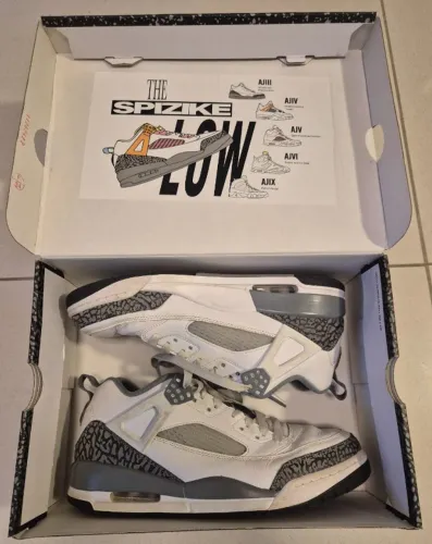 Tenis Nike Jordan Spizike Low couro branco/cinza Tamanho 42