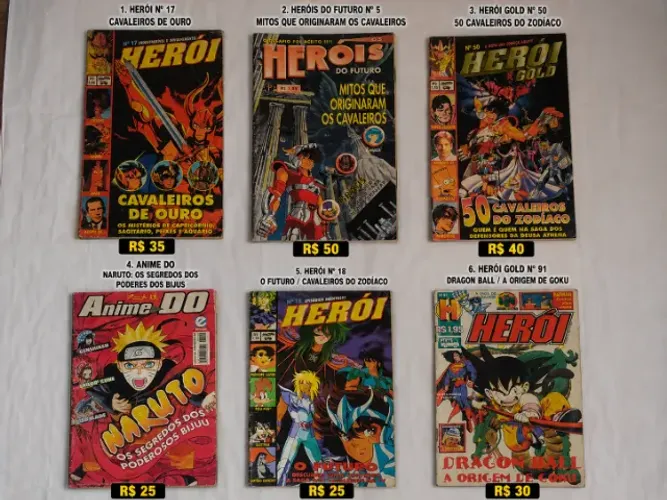 herois do futuro e anime do valores na imagem
