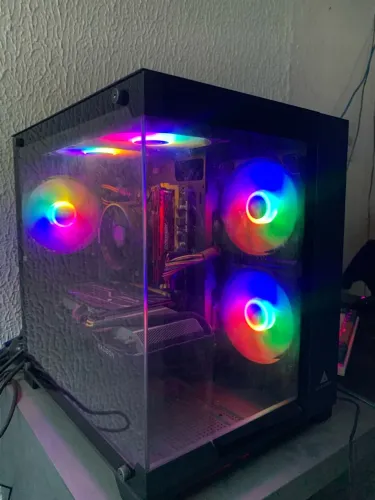 Pc gamer completo Ryzen 5 4500 + Rx 6600 + Monitor + teclado e mouse!!