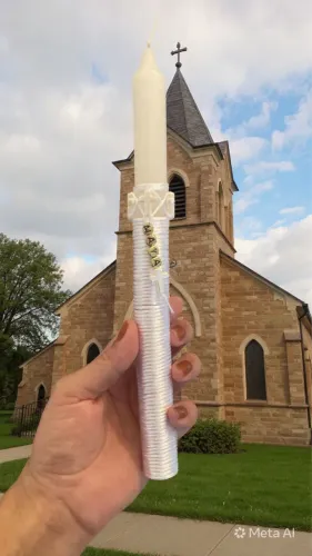 Vela personalizada, batizado, comunhão,crisma.