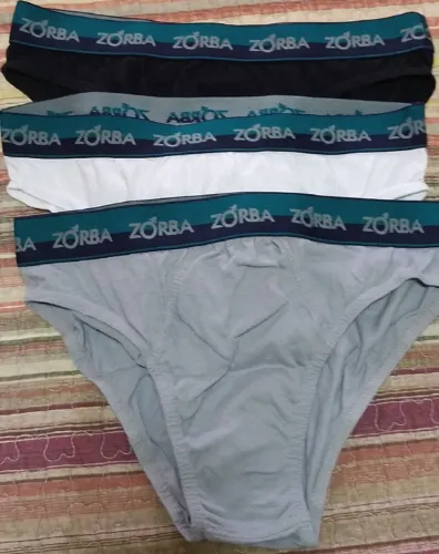 Kit 3 Cuecas Zorbas 100% Algodão - NOVAS - Tamanho M