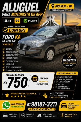 Aluguel de Carro para Motorista de Aplicativo
