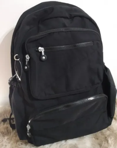 Mochila tamanho grande importada impermeável preta nova maravilhosa