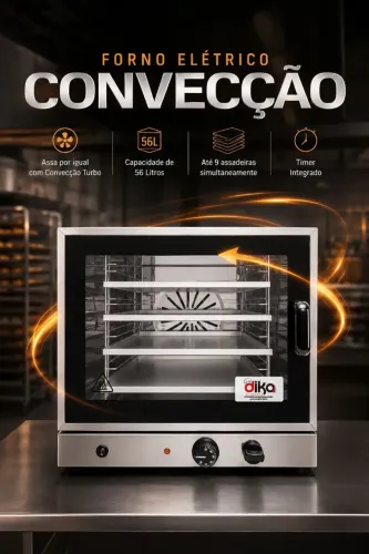 Forno Elétrico Mini Turbo Convecção Salgados e Doces Novos