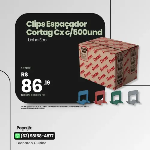 CLIPS ESPACADOR LINHA ECO - CORTAG