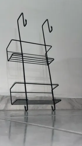 Suporte preto para Box do banheiro