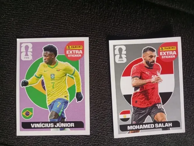 Salah: prata e Vinícius Junior: lilás