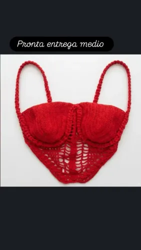 Cropped de crochê