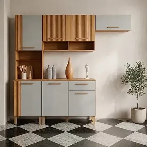 Cozinha Completa Grenache, 100% MDF - Rio Doce