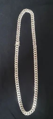 Cordão de prata escamada top