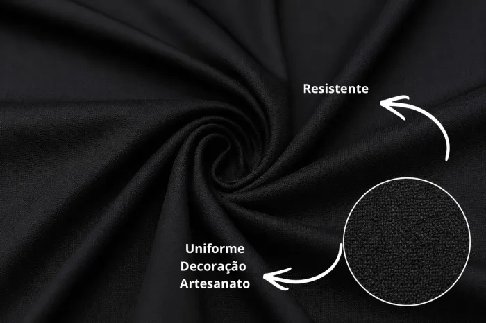 Tecido Oxford 1 Metro Preto e Branco