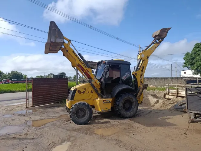 Retro escavadeira New Holland