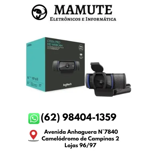 Webcam Full HD Logitech C920s Pro com Microfone Embutido
