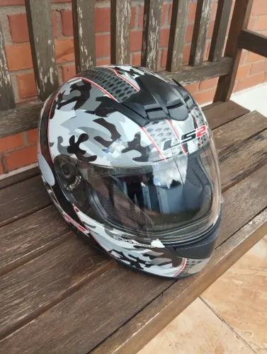 Capacete LS2 fechado masculino + brinde luva