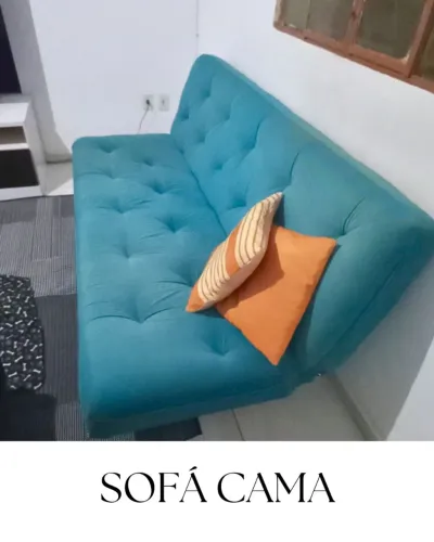 SOFÁ CAMA AZUL LINDO 