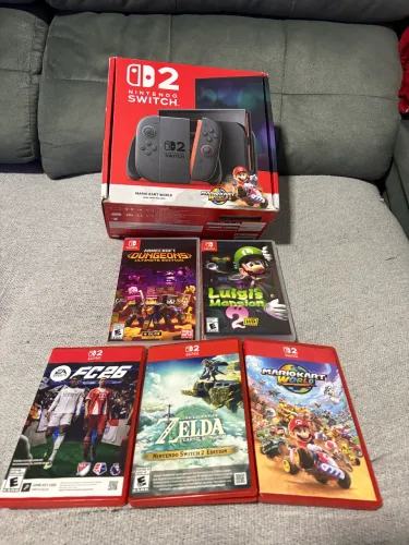 Nintendo Switch 2 + 5 Jogos Físicos