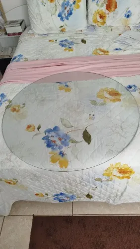 Tampo de vidro redondo