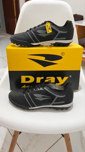 Chuteira Society Dray Foorcy Texturizada Masculina - Preto