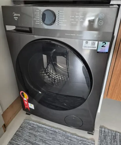 Máquina de lavar Midea 11kg front load (titânio/ inverter)