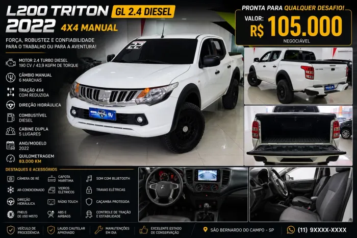 Mitsubishi L200 Tri. Outd. GLX 2.4 CD 4X4 Die. MEC 2022