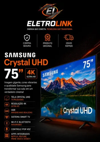 TV SAMSUNG CRYSTAL UHD 75'' 4K