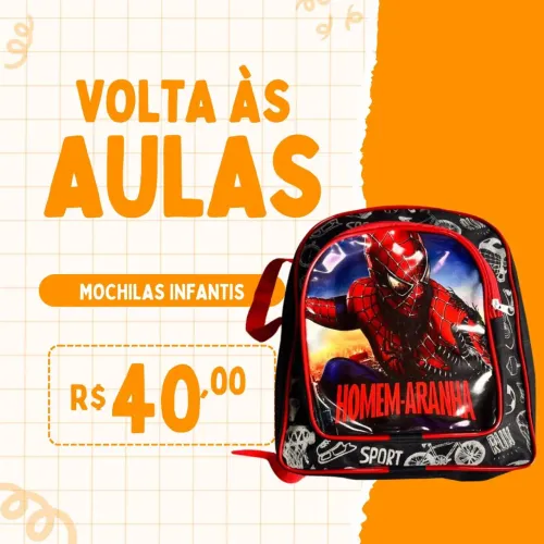 Mochilas infantis e juvenis