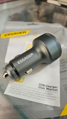 Carregador veicular turbo 80w essager 