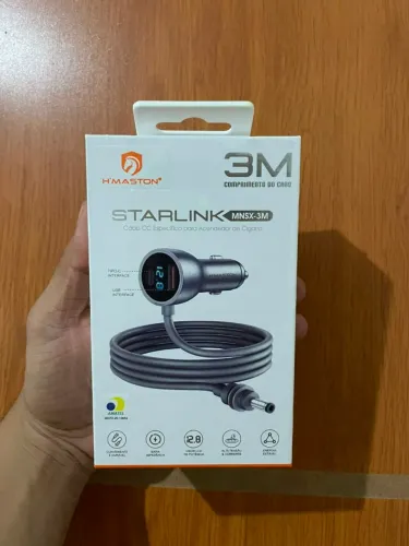 Cabo para starlink mini veicular com visor 