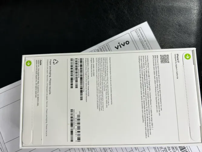 iPhone 17 256 novo lacrado na caixa - NF da vivo