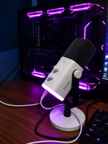 Fifine AM8 Branco USB + XLR RGB - 4 Meses de Uso