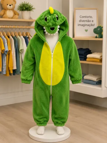 Baby macacão Dinossauro Infantil Fantasias Pijama