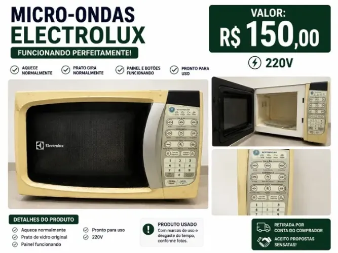MICRO-ONDAS ELECTROLUX - 220V
