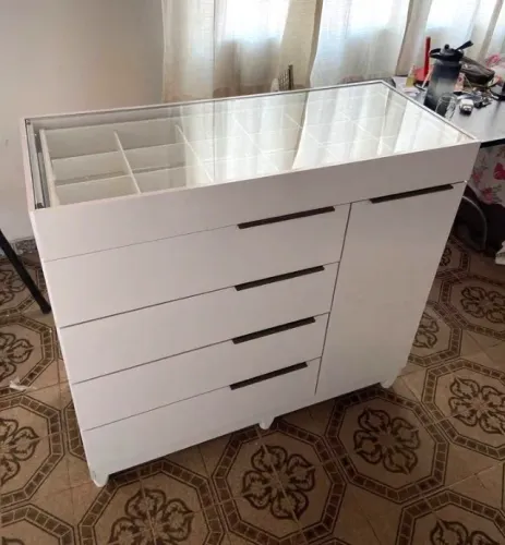 Cômoda com Porta Joias 4 Gavetas 1 Porta (Novo) Entrega Grátis! 