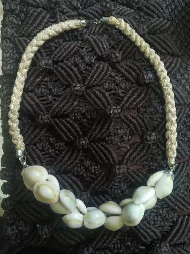 Colar vintage de Búzios Naturais - Estilo Boho Vintage (antigo/retrô)