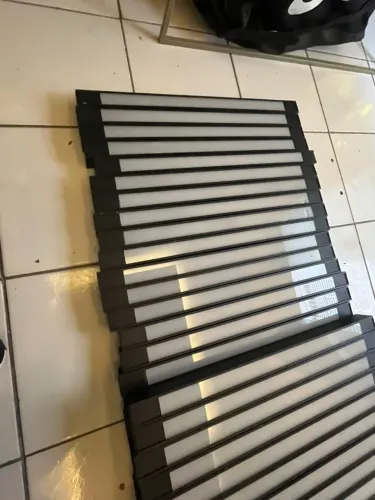Luminária Sobrepor Led Preta Impacto P/ 1x Tubular T8 60cm