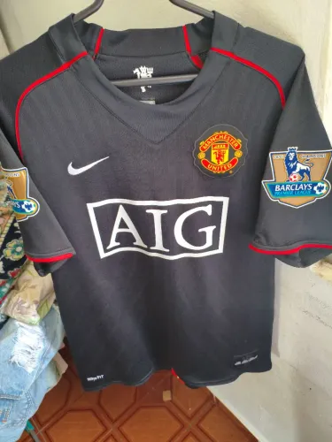 Camisa do Manchester United preta 2008 CR7