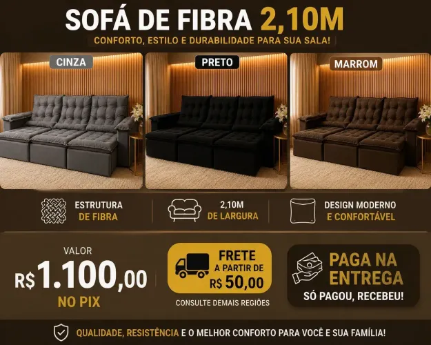Sofá fibra 2,10 m