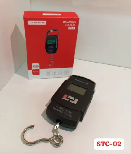Balança digital portátil com gancho - Pesa até 50kg